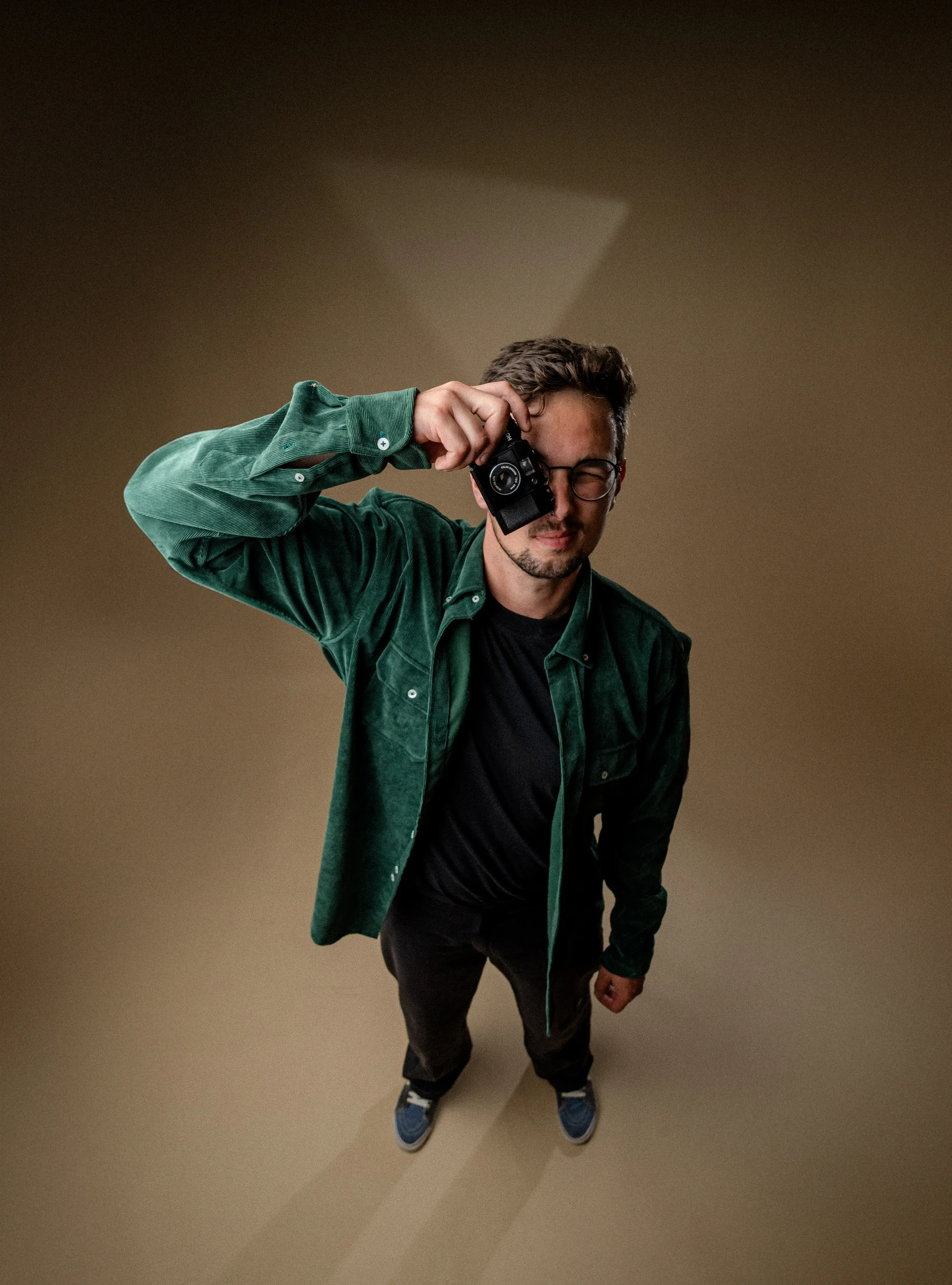 Photographer portrait in warm natural light